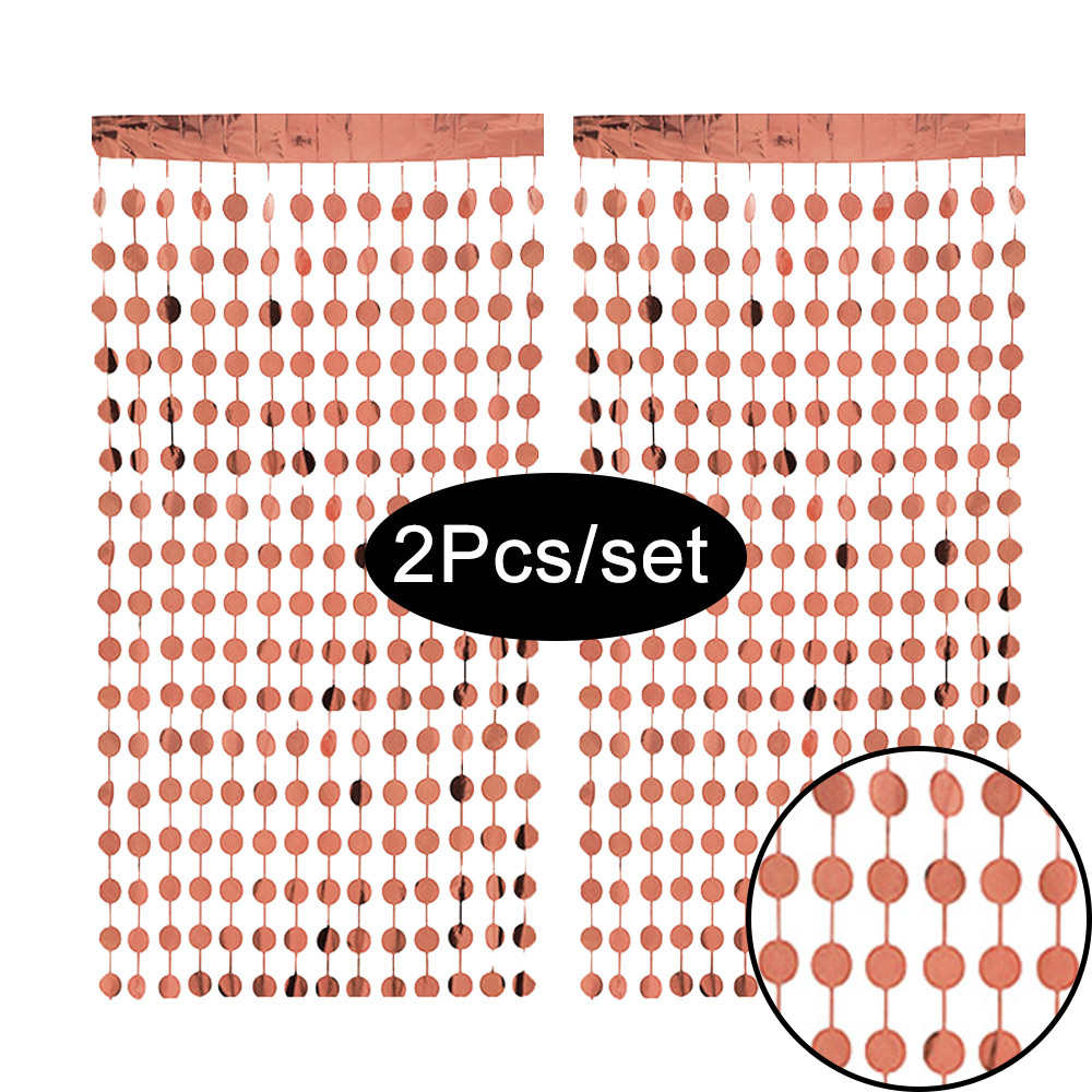 Home Bargains - 2 Packs Rose Gold Circular Curtains