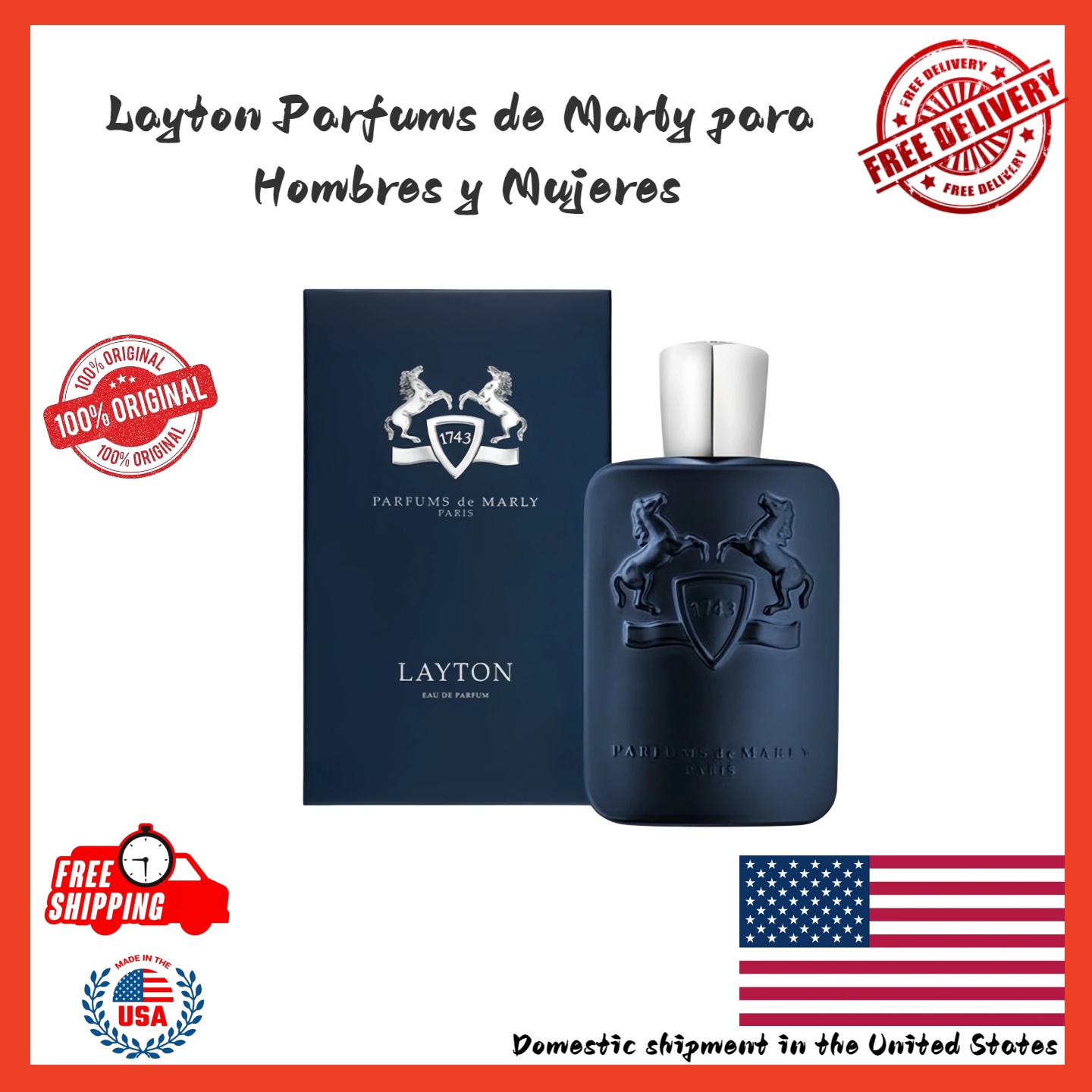 Home Bar Accessories - Parfums de Marly Layton 4.2oz Full