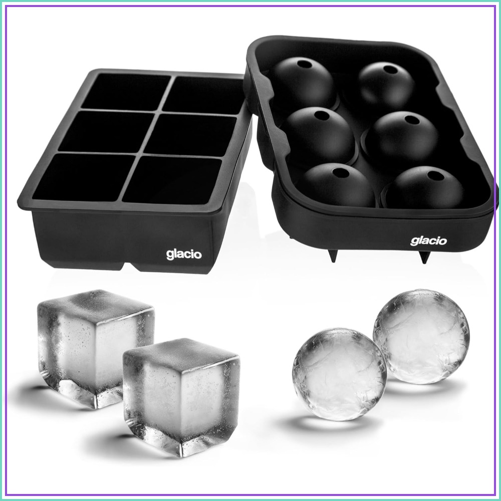 Ice Mold Sphere - Silicone Ice Cube Trays – Large