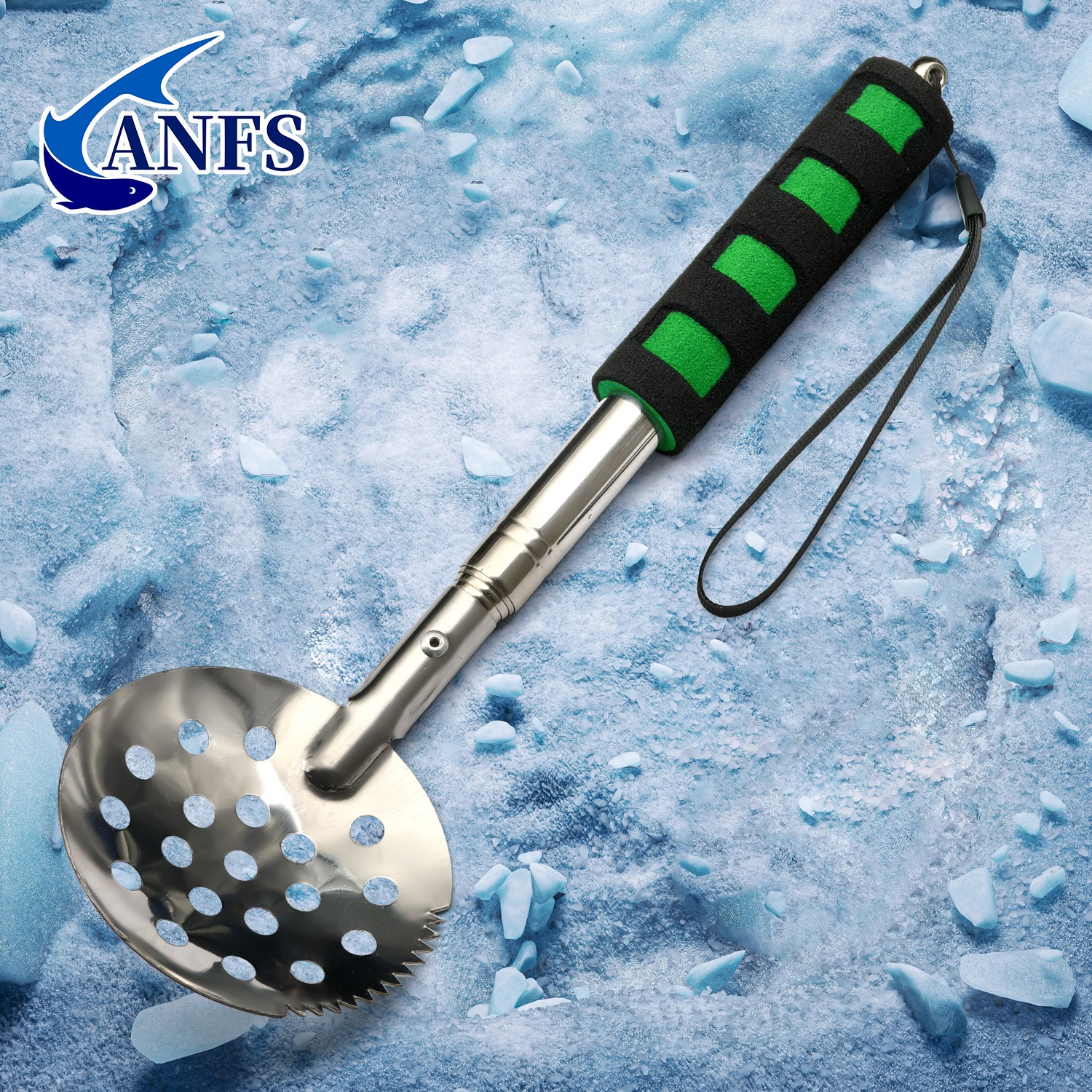 Ice Pick Pick - ANFS Retractable Ice Fishing Skimmer Scoop-Winter