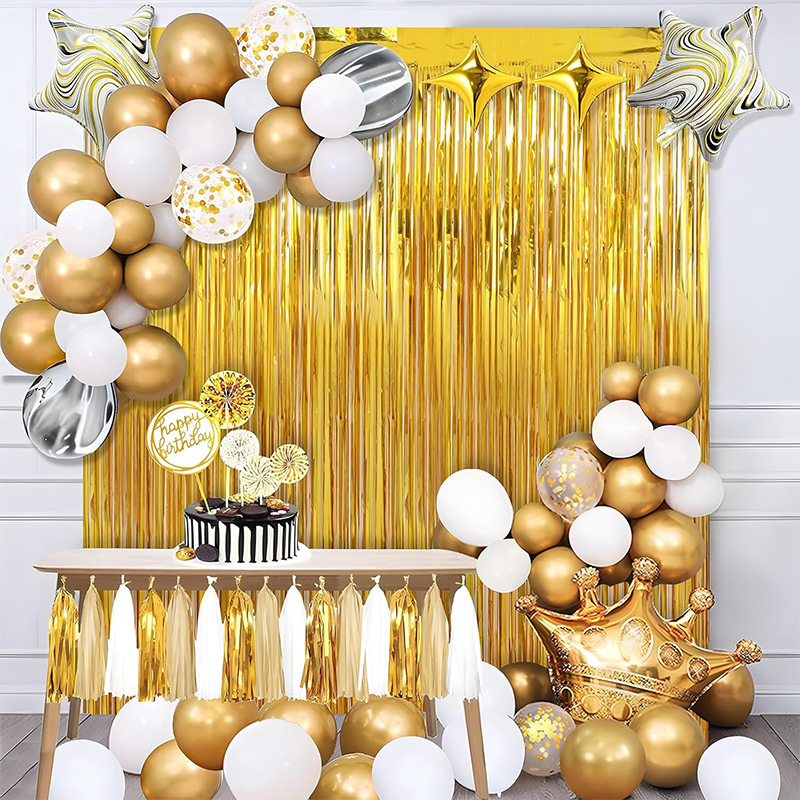 2M Glitter Gold Tinsel Fringe  - Home Bargains ulasan dan harga