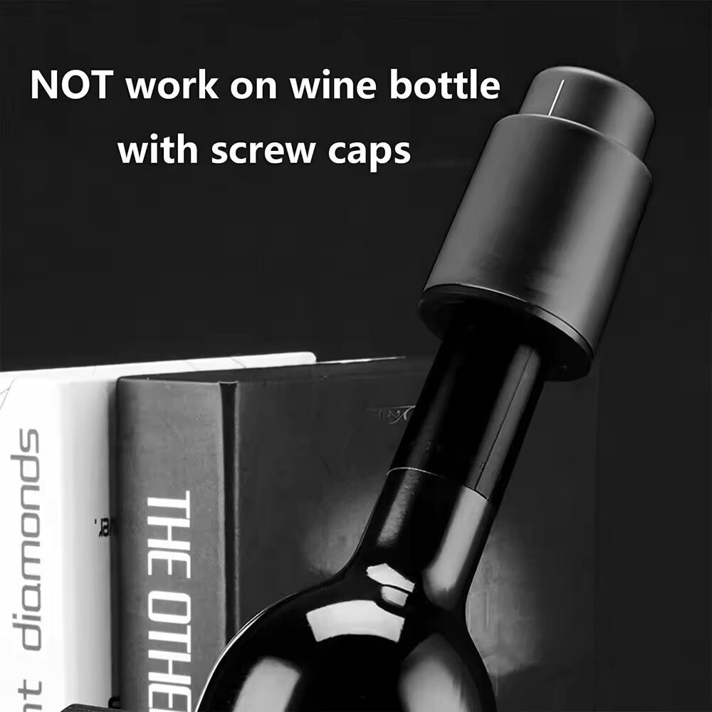 Black Vacuum-Sealed Wine Bottl - Wine Preservation Pump ulasan dan harga