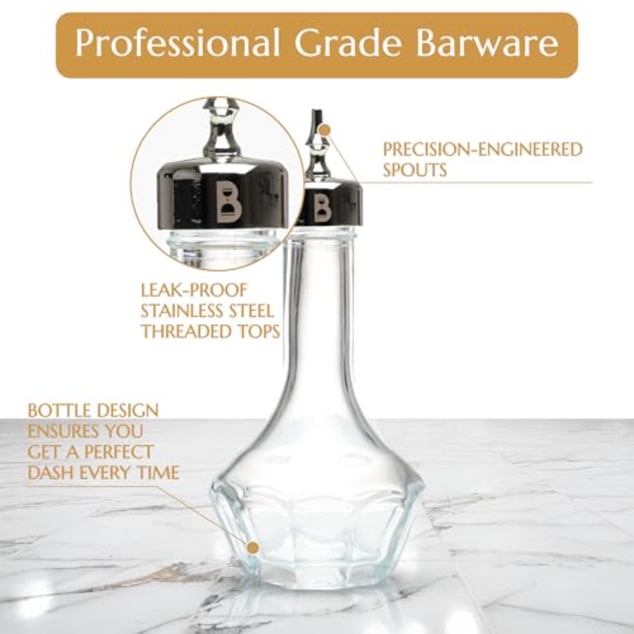Bitters Bottle 90ml Glass Dash - Bitters Bottle Set ulasan dan harga