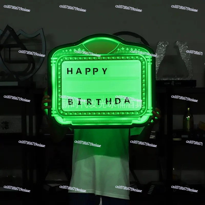 Letter Card Luminous Hand Hold - Home Bar Word ulasan dan harga