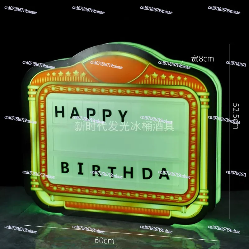 Letter Card Luminous Hand Hold - Home Bar Word ulasan dan harga