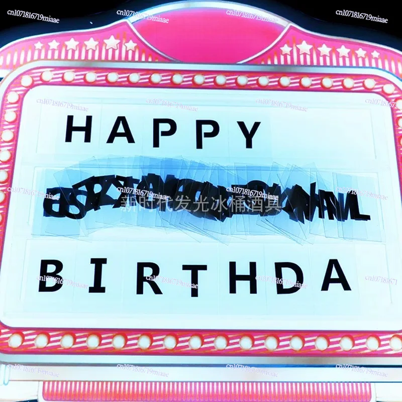 Letter Card Luminous Hand Hold - Home Bar Word ulasan dan harga
