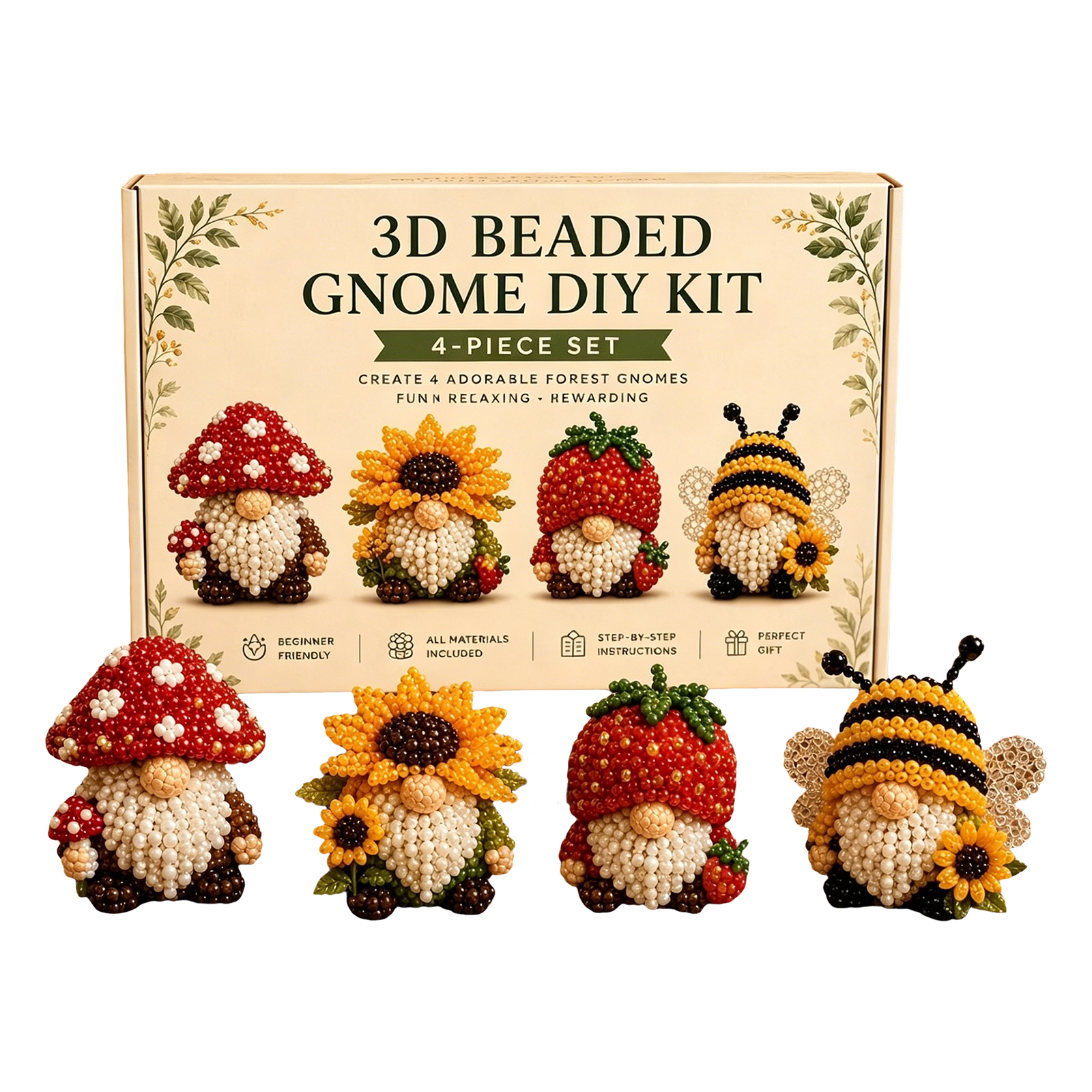 3D Beaded Gnome DIY Kit with F - Home Bargains ulasan dan harga