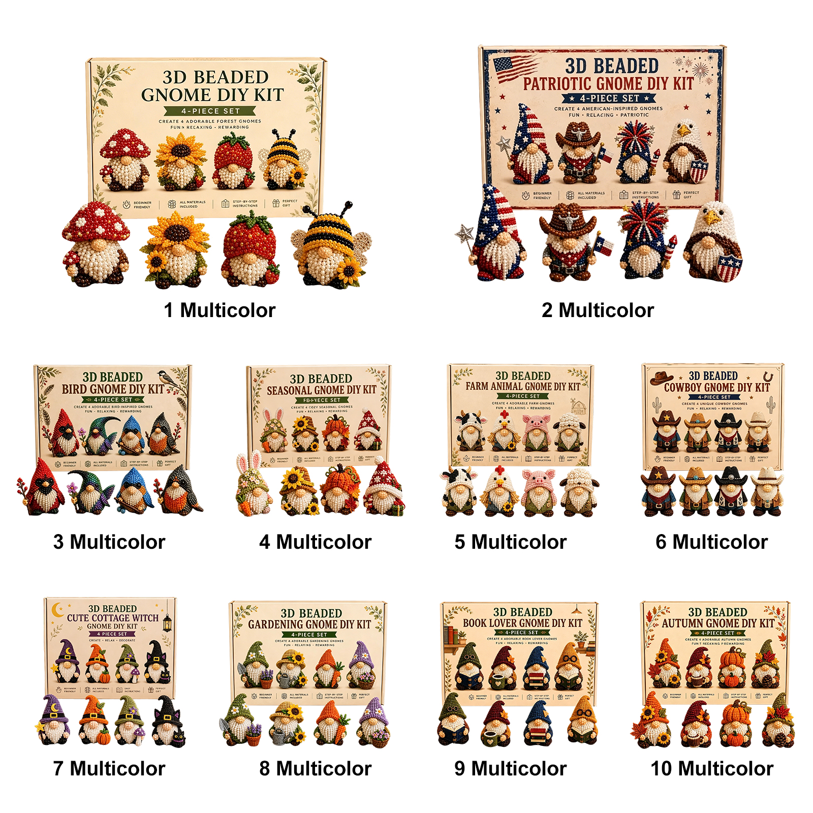 3D Beaded Gnome DIY Kit with F - Home Bargains ulasan dan harga