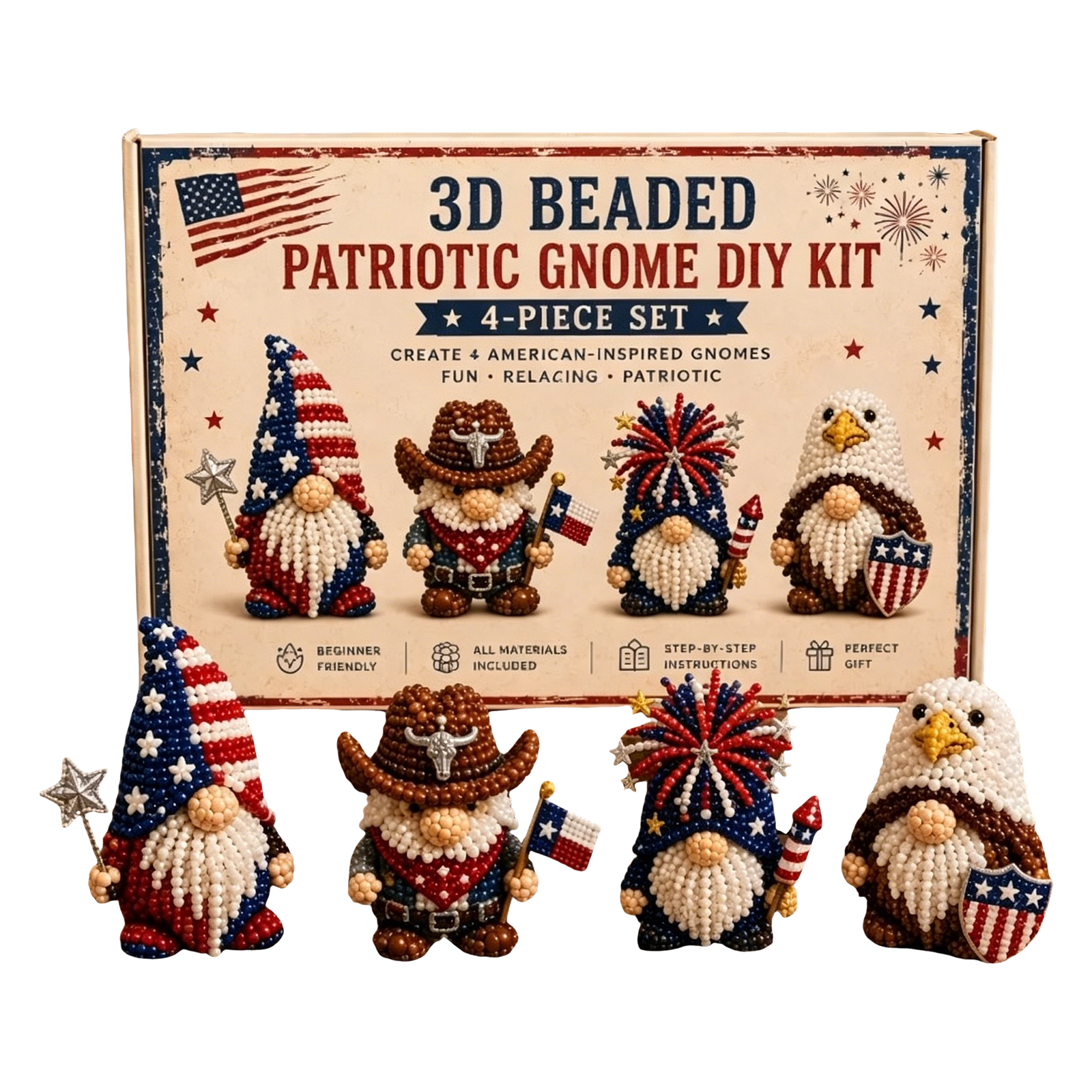 3D Beaded Gnome DIY Kit with F - Home Bargains ulasan dan harga