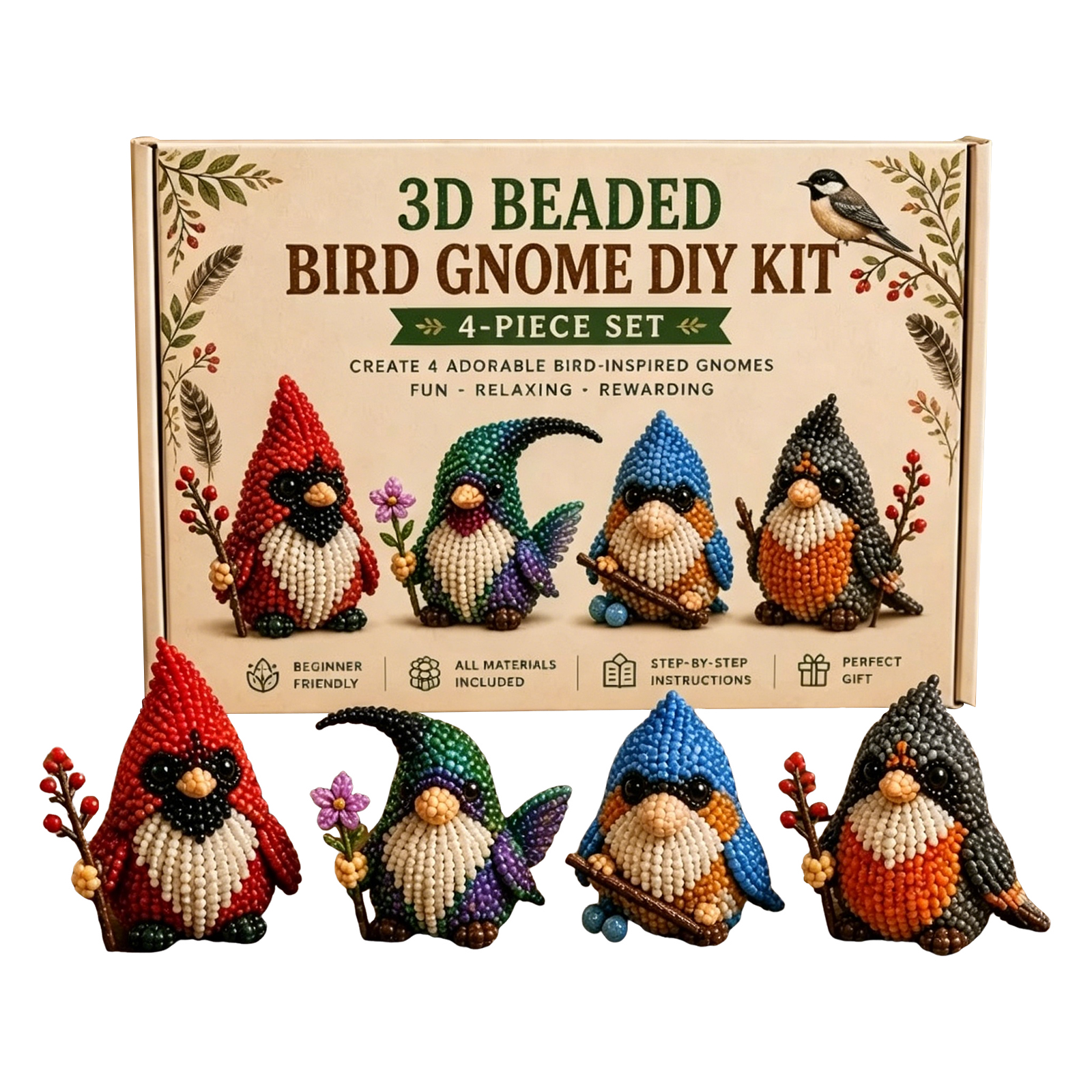 3D Beaded Gnome DIY Kit with F - Home Bargains ulasan dan harga