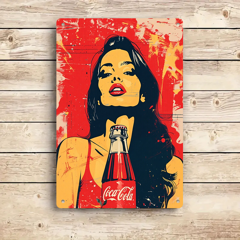 1PC 2D flat vintage Coca Cola  - Home Bar And Coffee ulasan dan harga