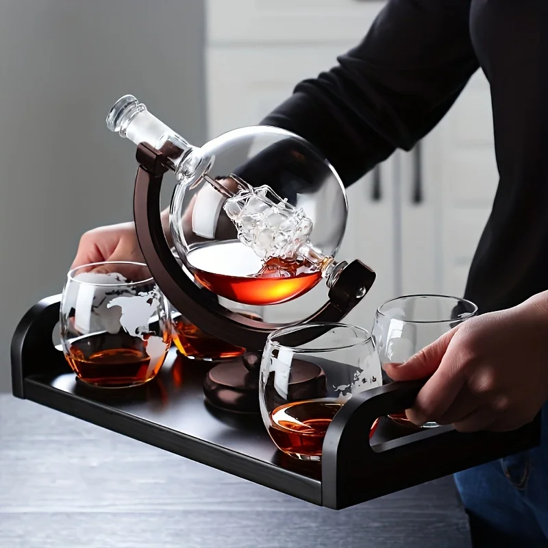 Globe Shaped Whiskey Decanter  - Bitters Bottle Set ulasan dan harga