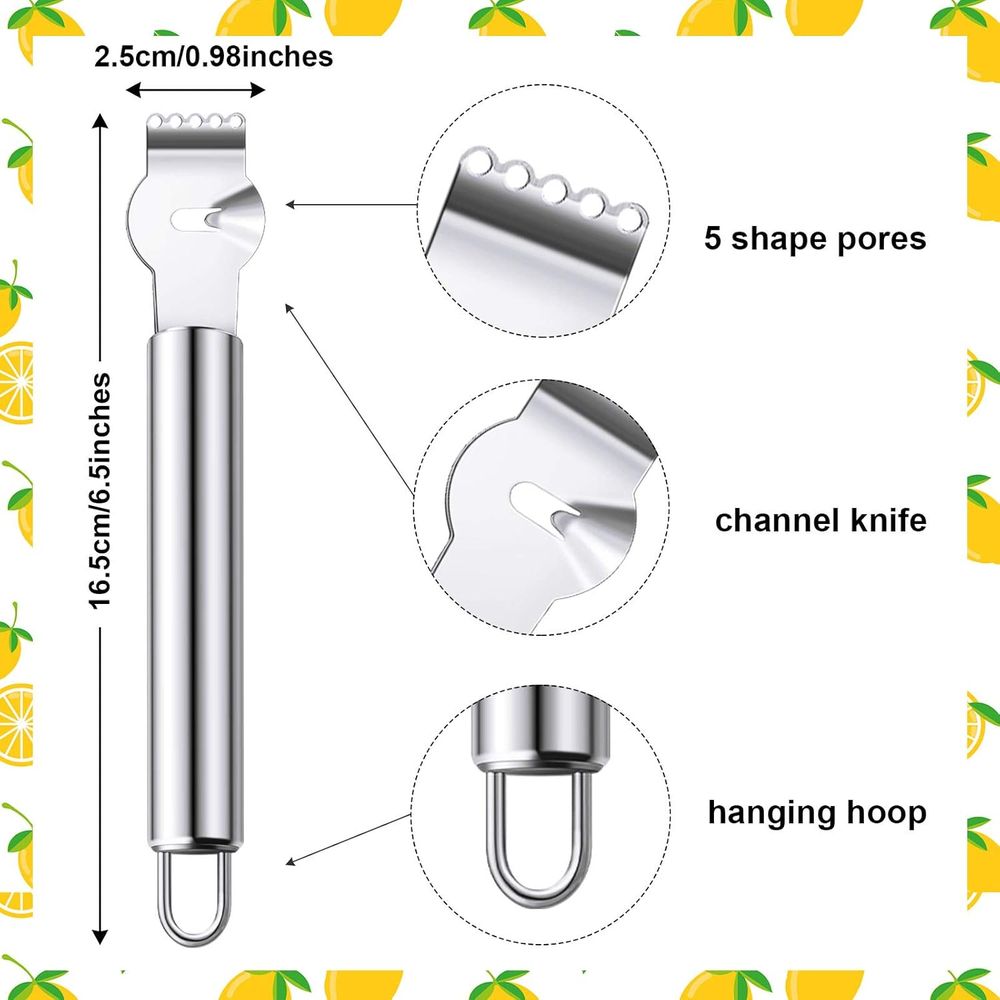 Dual-Blade Stainless Steel Cit - Peeler Channel Knife ulasan dan harga