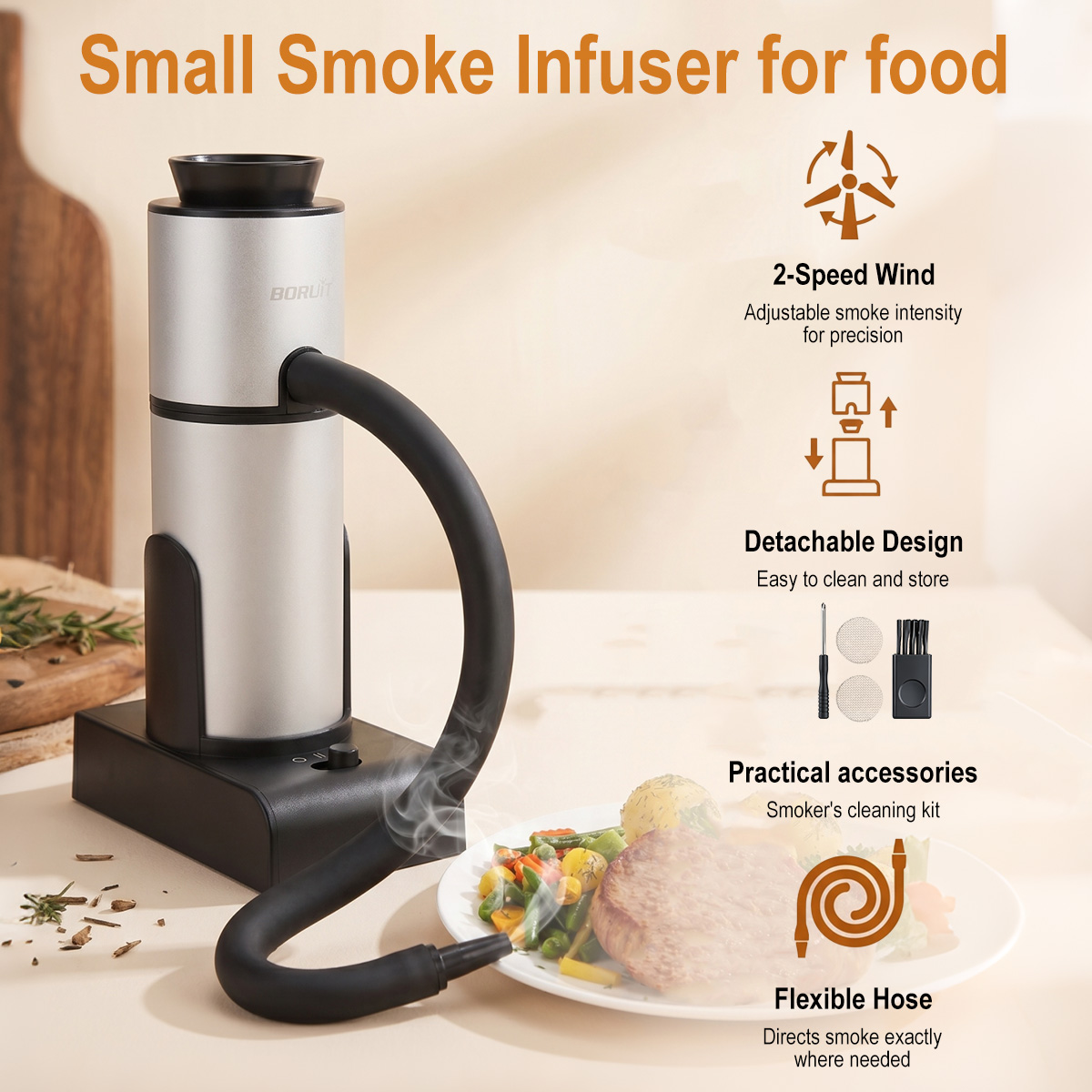 BORUiT SK303 Portable Food Col - Smoking Gun Kit ulasan dan harga