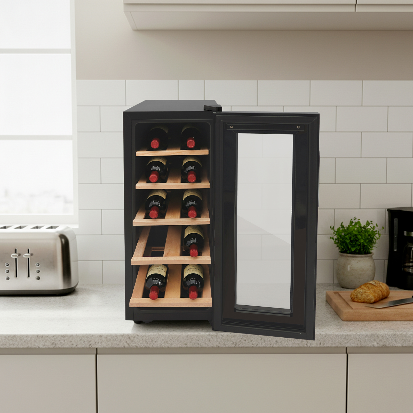 12 Bottle Wine Fridge, Freesta - Home Bar And Fridge ulasan dan harga