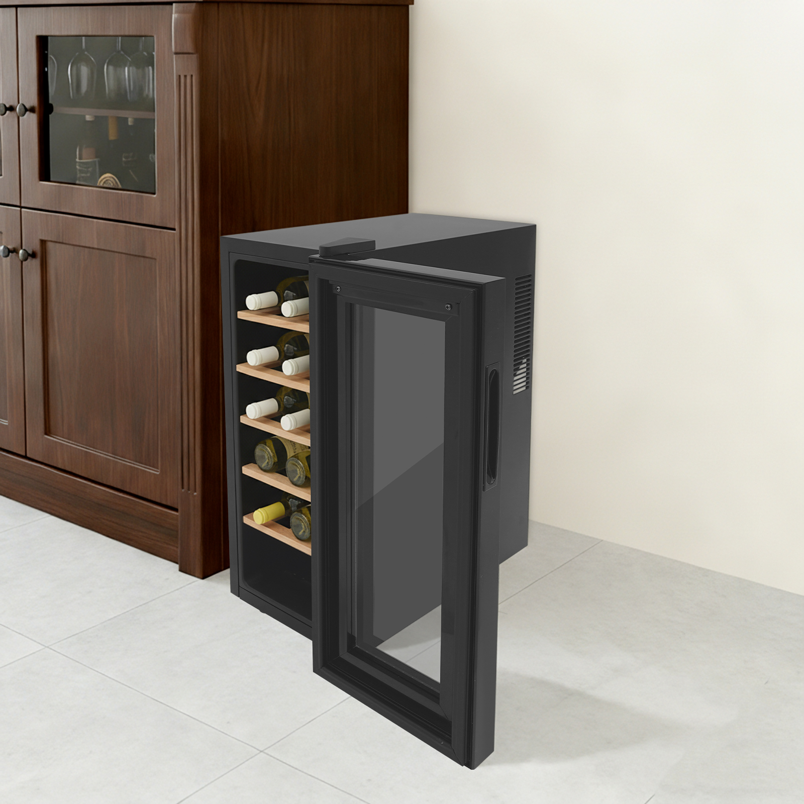 12 Bottle Wine Fridge, Freesta - Home Bar And Fridge ulasan dan harga