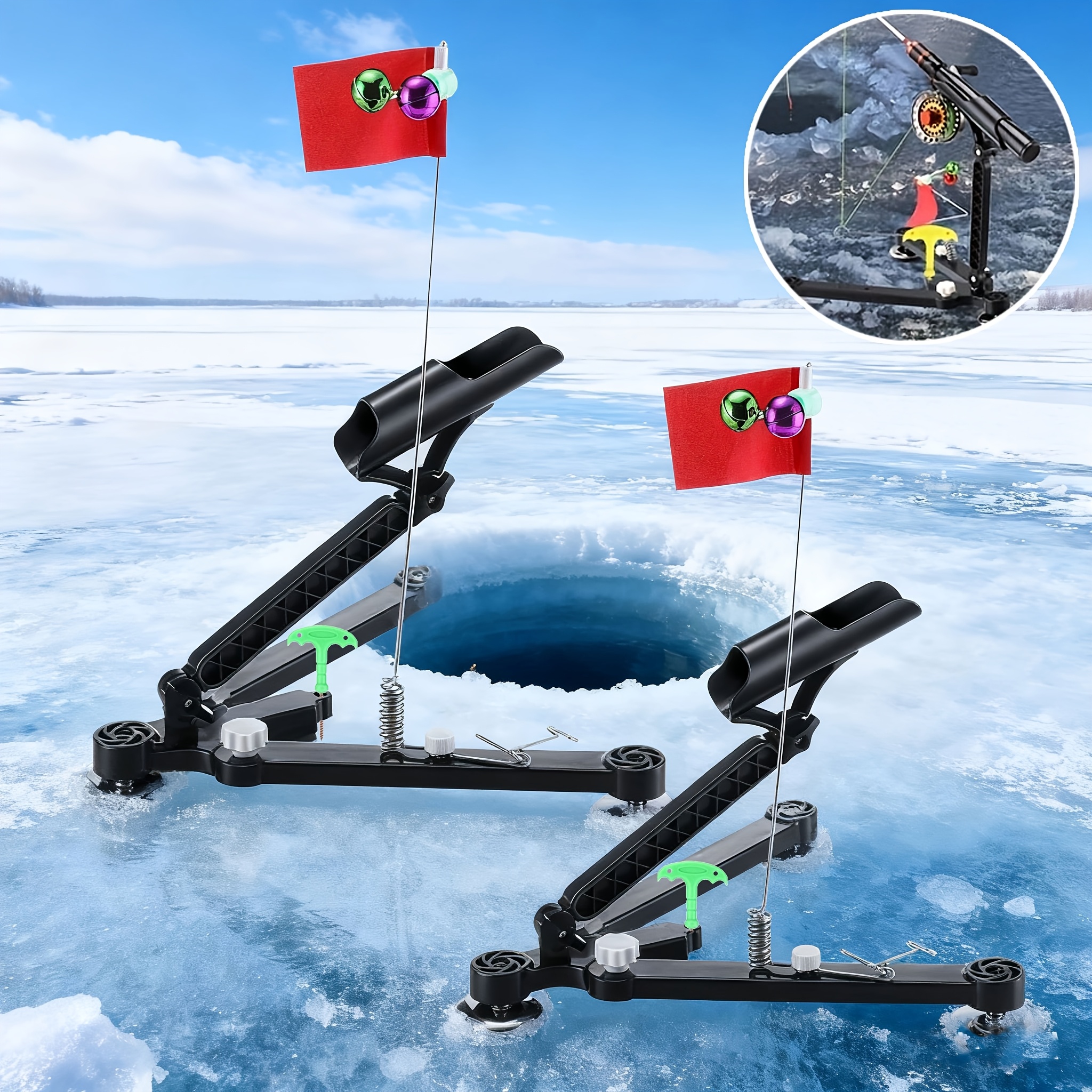 Foldable Ice Fishing Rod Holde - Ice Pick Pick ulasan dan harga
