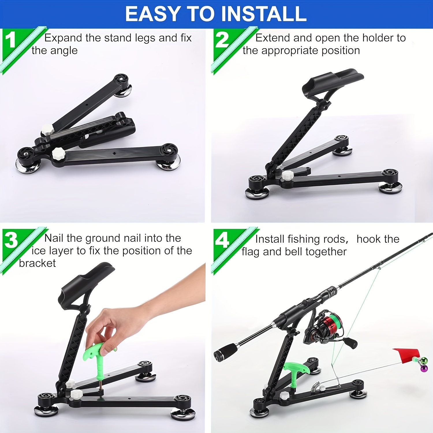 Foldable Ice Fishing Rod Holde - Ice Pick Pick ulasan dan harga