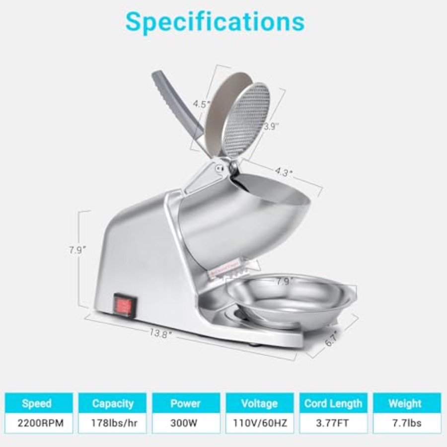 300W 178 lbs/hr ETL-Listed Dua - Ice Pick Pick ulasan dan harga