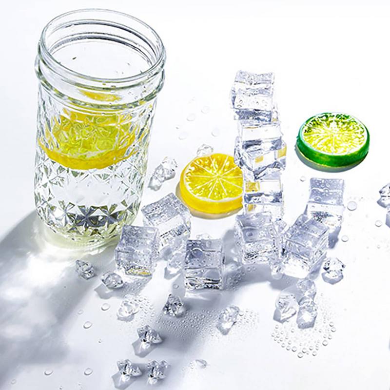 50PCS 3D Acrylic Fake Ice Cube - Ice Mold Sphere ulasan dan harga
