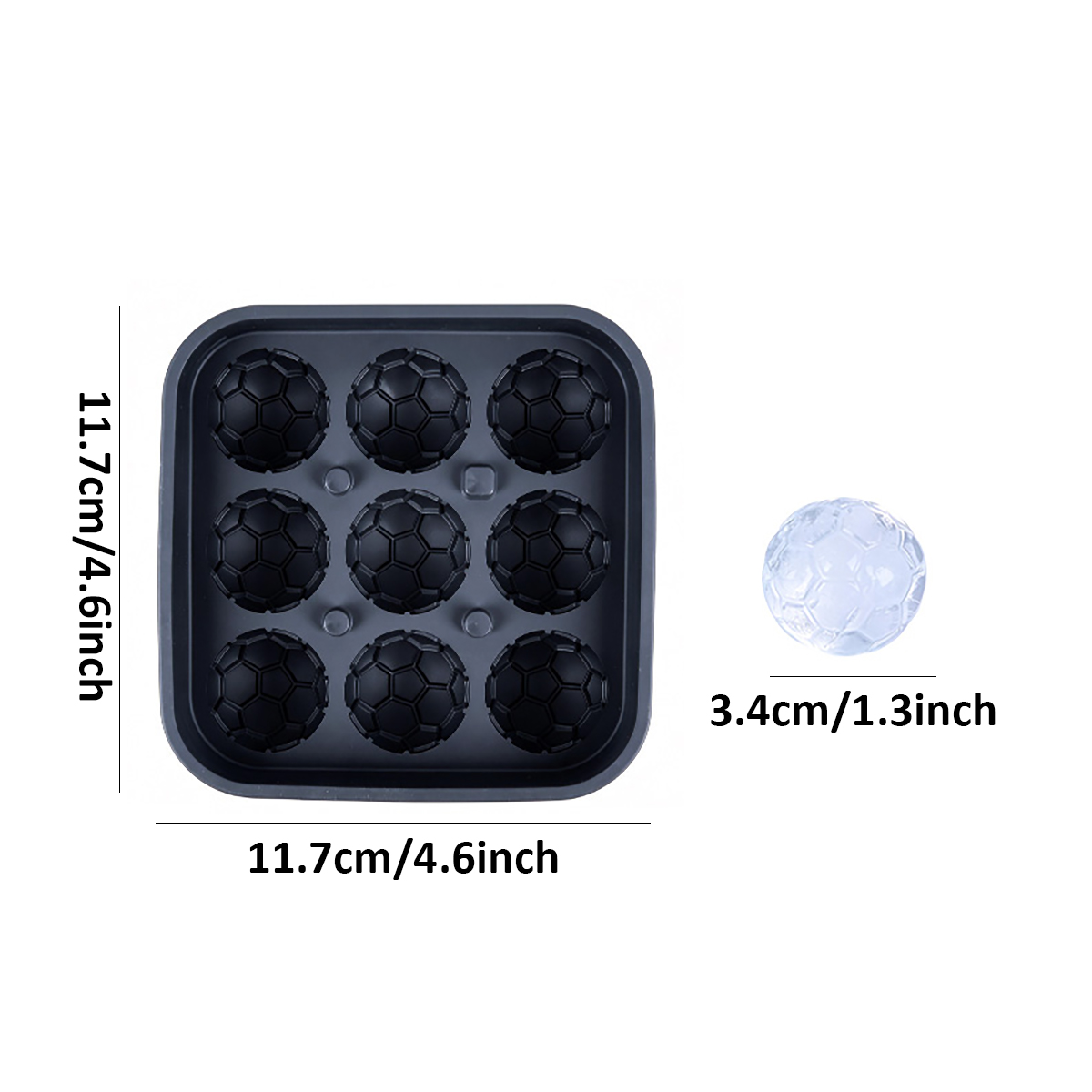 1Pcs Football-Themed Silicone  - Ice Mold Sphere ulasan dan harga