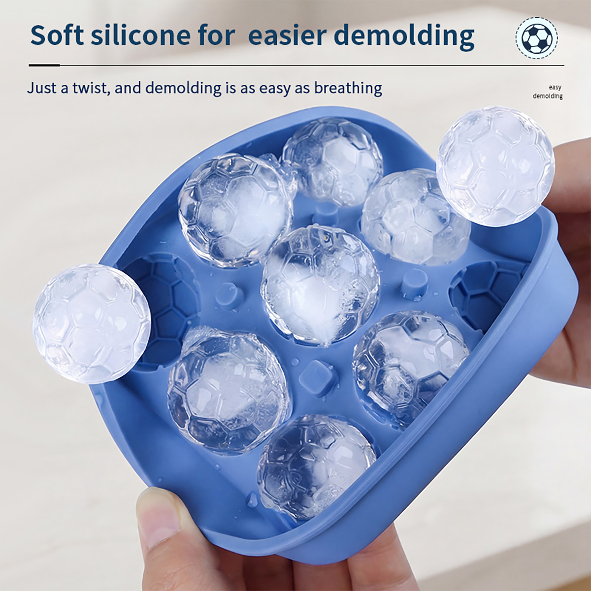 1Pcs Football-Themed Silicone  - Ice Mold Sphere ulasan dan harga