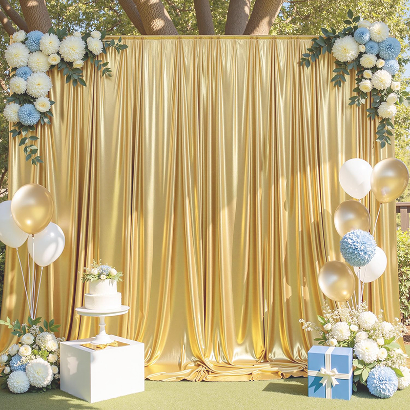 Gold Sequin Backdrop Curtain W - Home Bargains ulasan dan harga