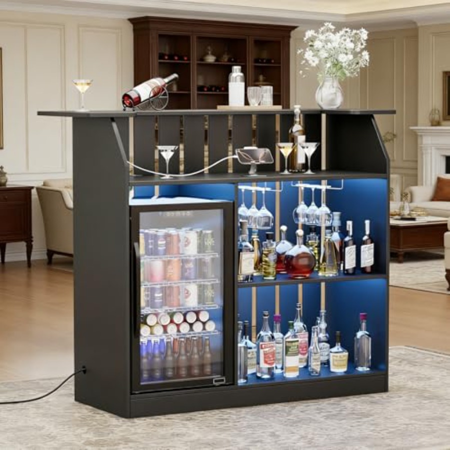 U-Shape Bar Table for home bar - Home Bar And Fridge ulasan dan harga