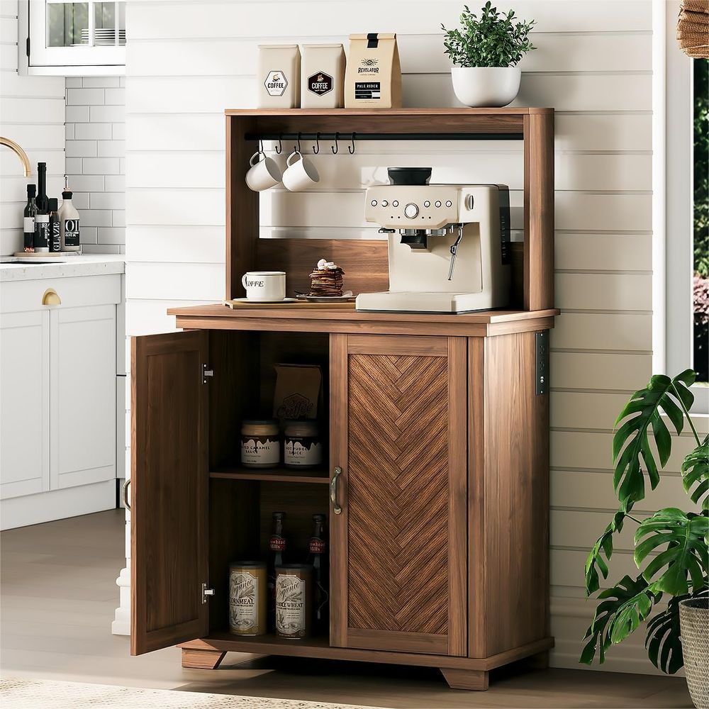 Coffee Bar Cabinet with Storag - Home Bar And Cabinet ulasan dan harga
