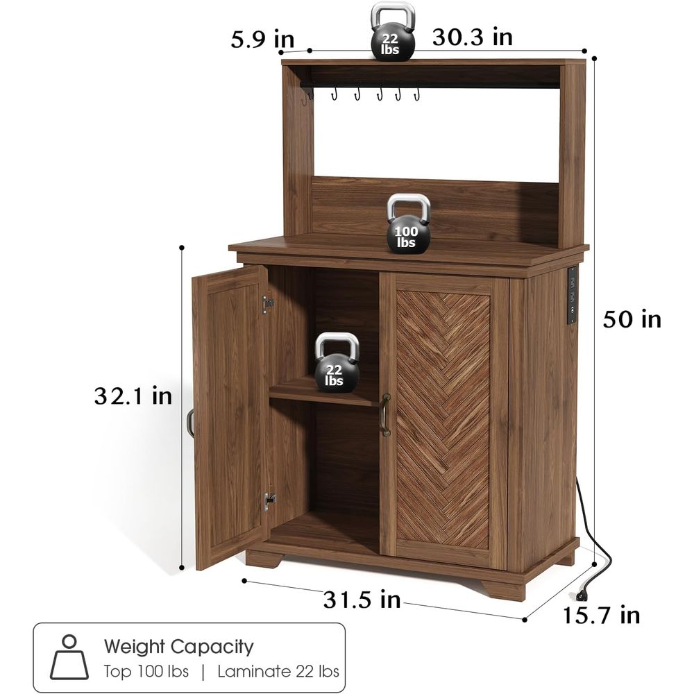 Coffee Bar Cabinet with Storag - Home Bar And Cabinet ulasan dan harga