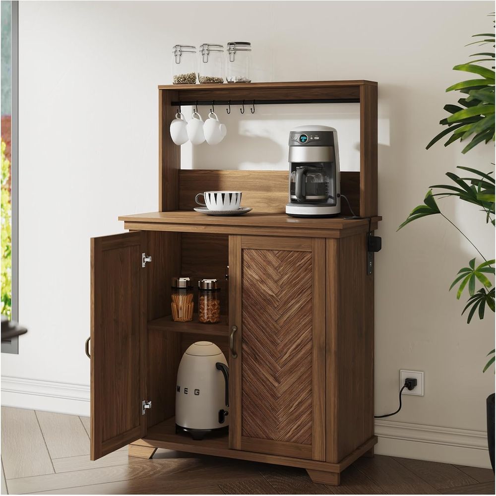Coffee Bar Cabinet with Storag - Home Bar And Cabinet ulasan dan harga