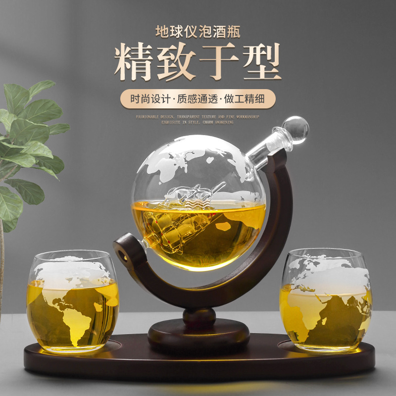 2025 Newest 3PC Glass Globe De - Decanter Globe Set ulasan dan harga