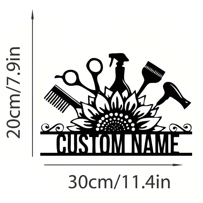 Custom Hair Stylist metal Name - Home Barber ulasan dan harga