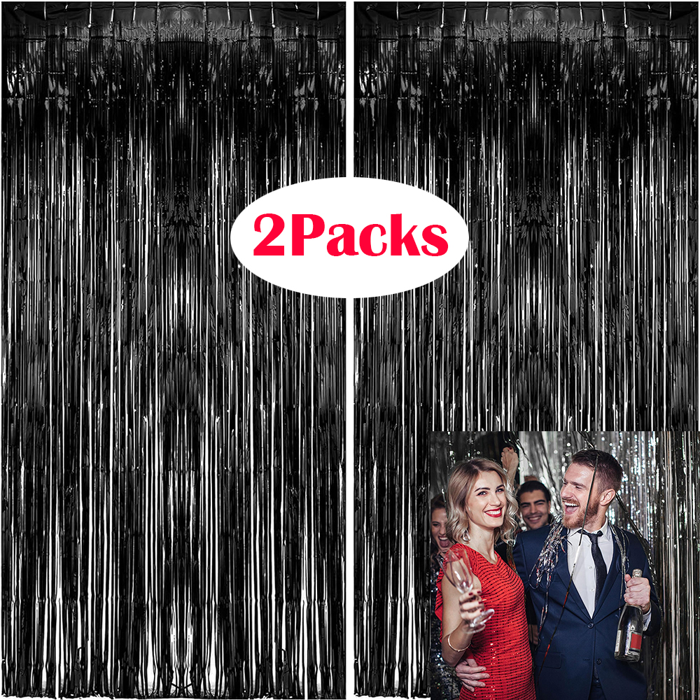 2Packs Black Metallic Tinsel F - Home Bargains ulasan dan harga