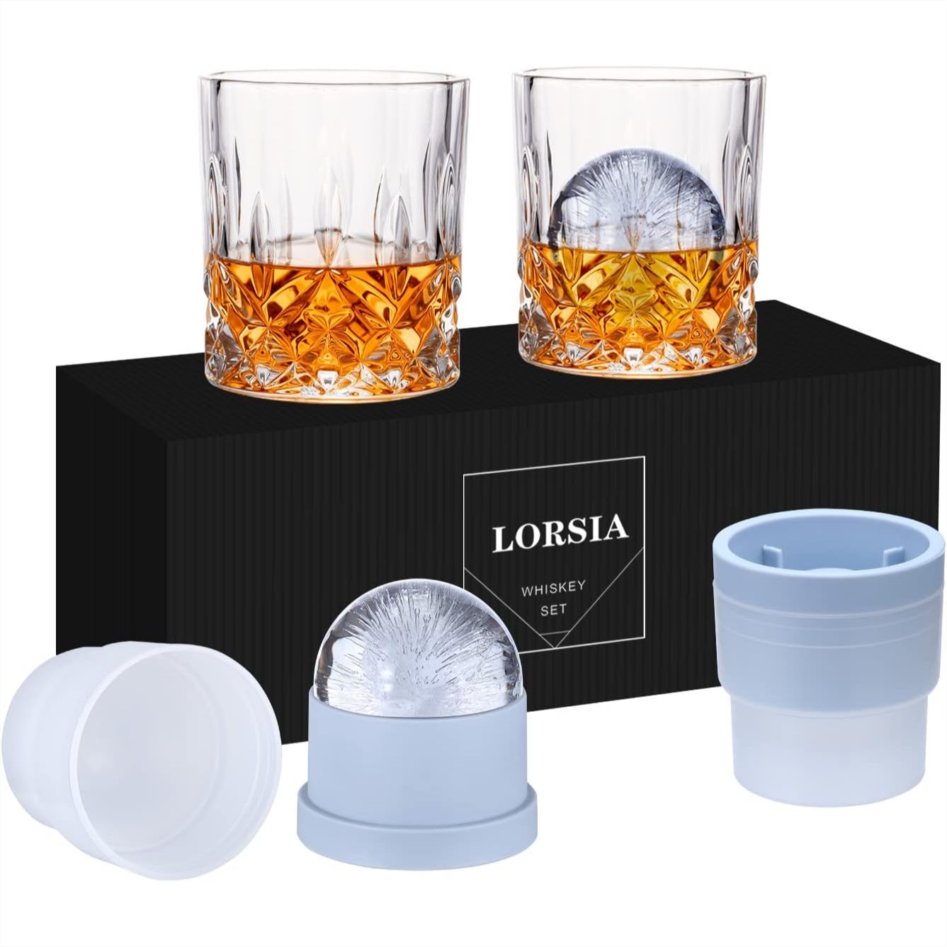 Whiskey Rocks Glass Set of 4 w - Old Fashioned Glass ulasan dan harga