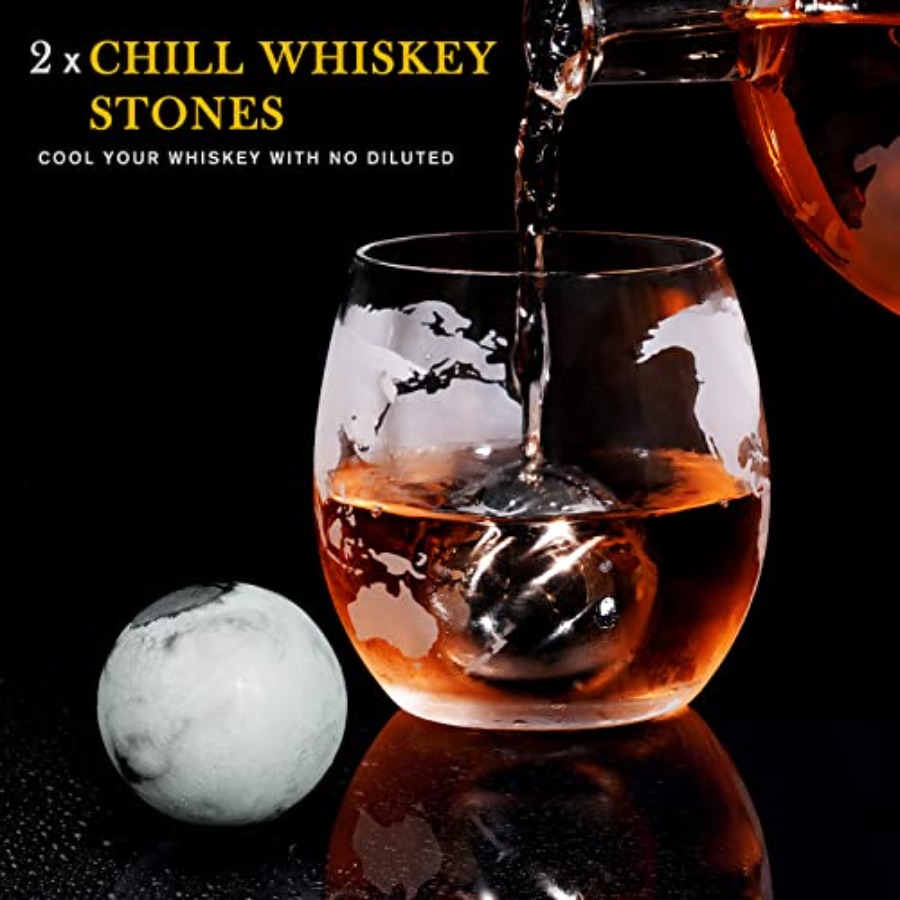 Gifts for Men Dad Fathers Day, - Decanter Globe Set ulasan dan harga