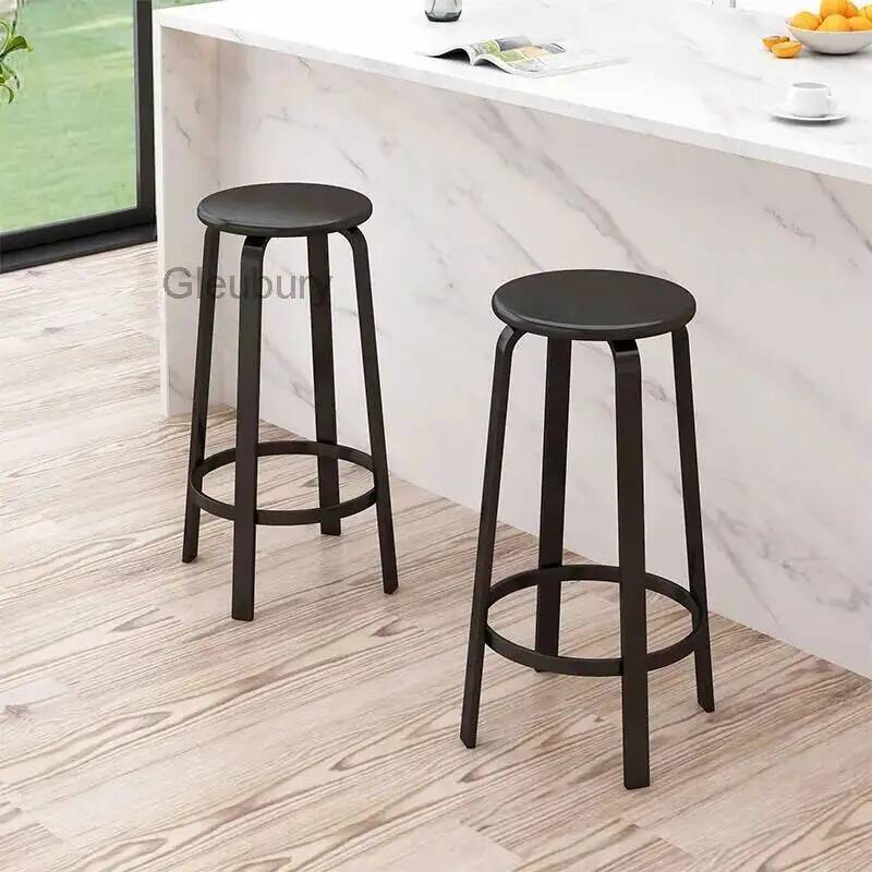 with Round Seat Stools Metal B - Home Bar Seating ulasan dan harga