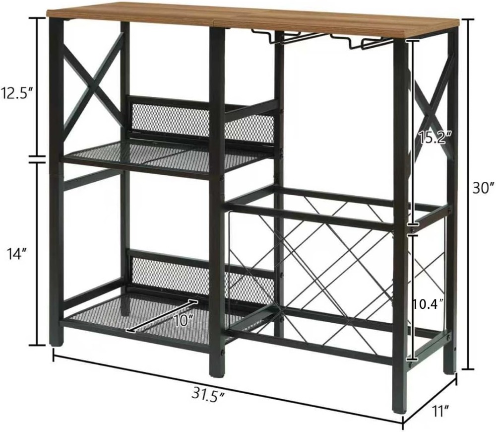Rustic Freestanding Wine Rack  - Home Bar And Cabinet ulasan dan harga