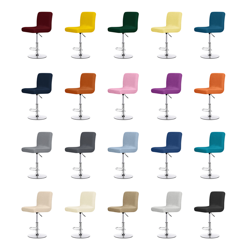 Velvet Solid color Chair Cover - Home Bar Seating ulasan dan harga