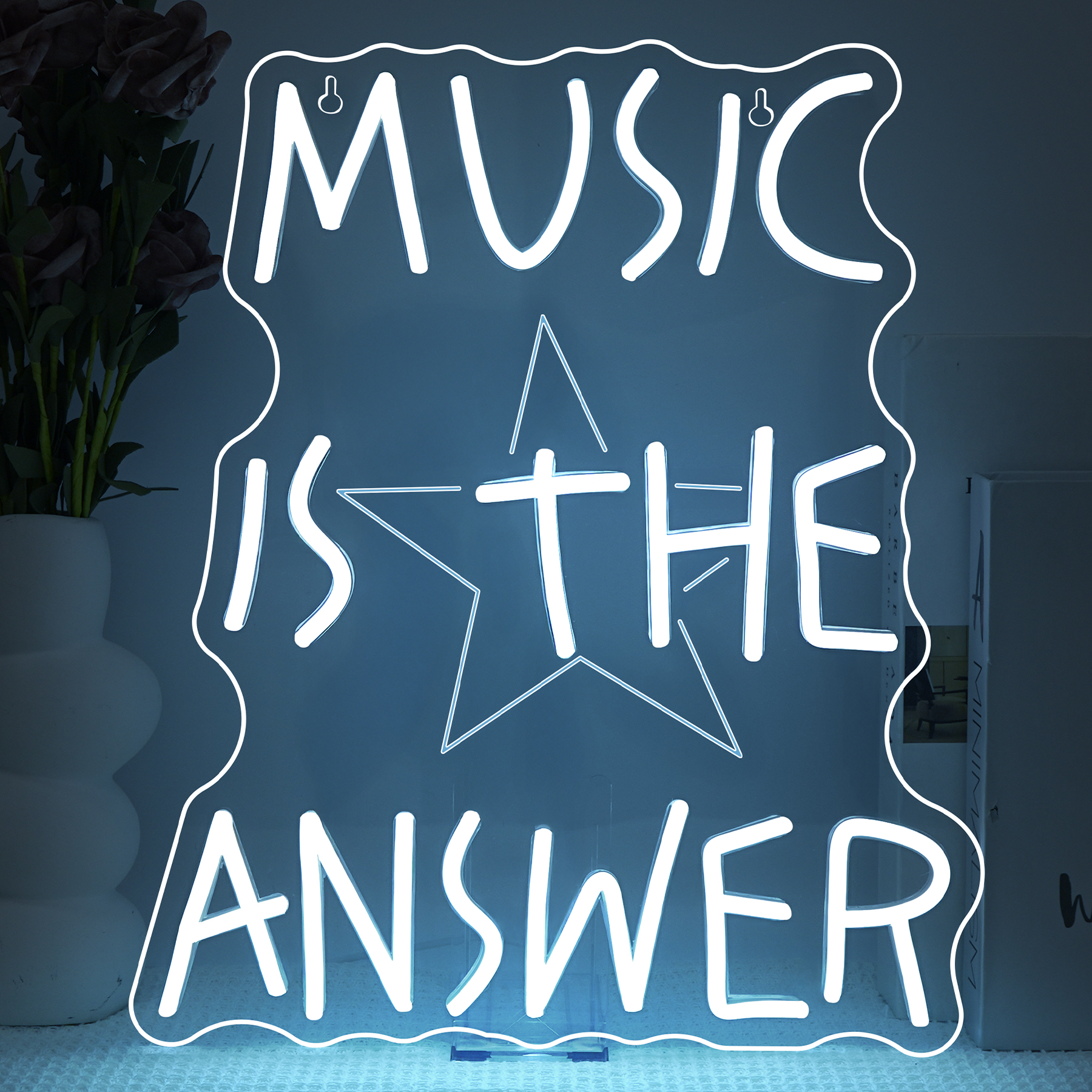 Music Is The Answer Neon Sign  - Home Bar Word ulasan dan harga