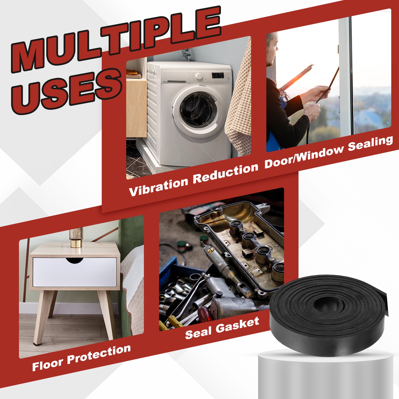Neoprene Rubber Strips Solid R - Bar Mat Rubber ulasan dan harga
